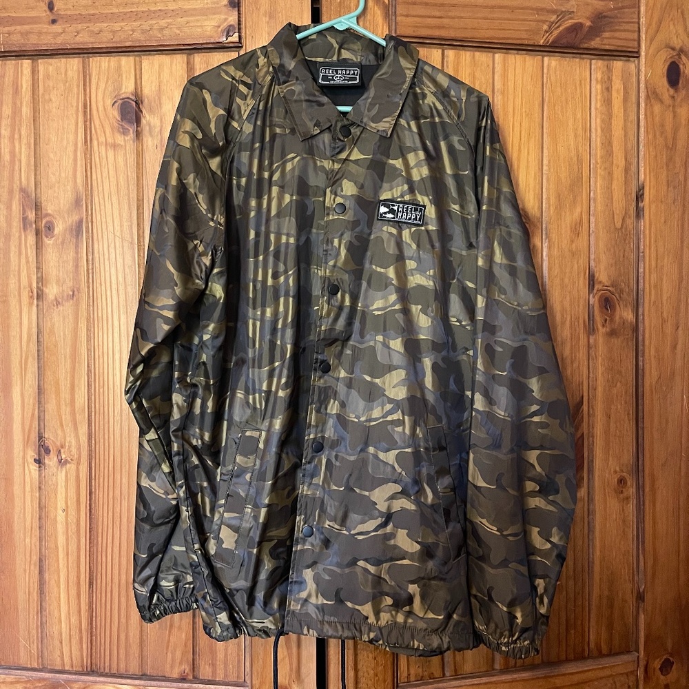 REEL HAPPY RESISTANCE COACHES JACKET - CAMO - XL